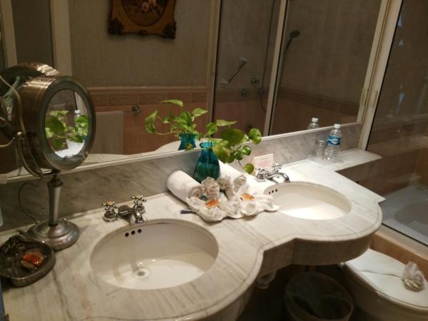 Hotel Boutique La Mision De Fray Diego : photo 7 de la chambre suite junior avec 1 lit king-size et baignoire spa - vue sur jardin