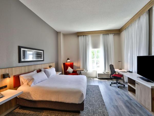 Hilton Garden Inn Savannah Historic District : photo 3 de la chambre chambre lit king-size avec douche accessible en fauteuil roulant - adaptée aux personnes à mobilité réduite/malentendantes