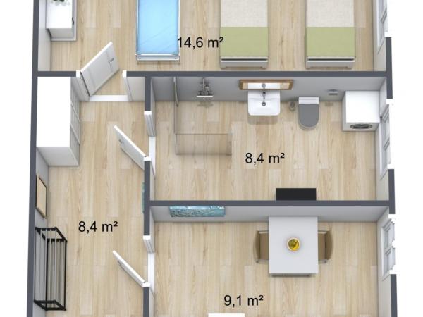 Zollikof Aparts - Sauna & Studioapartments : photo 8 de la chambre appartement - rez-de-chaussée