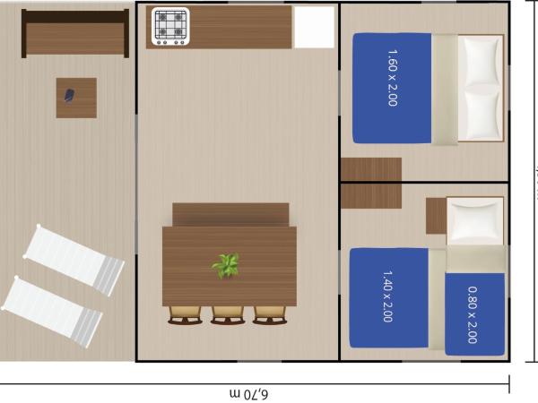 Easyatent Safari tent Polari : photo 2 de la chambre chalet 2 chambres