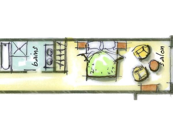 Hôtel LE BLIZZARD : photo 4 de la chambre chambre double ou lits jumeaux supérieure avec vue sur ville