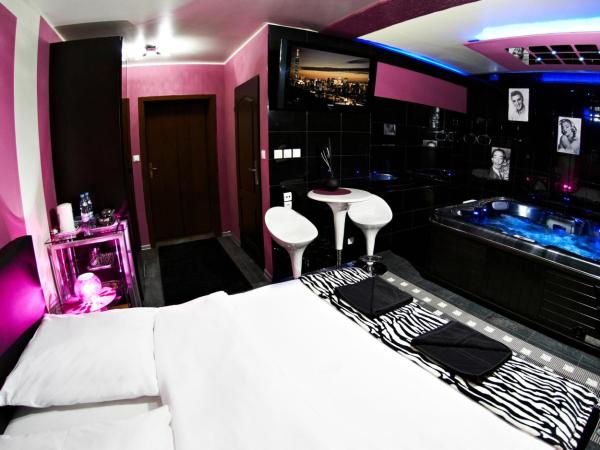 Apart A2 Bezobsługowy 24h Poznań : photo 3 de la chambre chambre lit queen-size avec baignoire spa