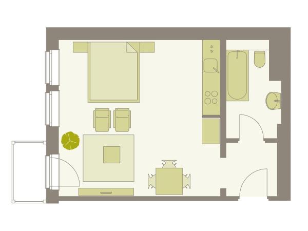 Aparthotel am Zwinger : photo 6 de la chambre appartement type s
