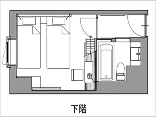 Shinjuku Granbell Hotel : photo 6 de la chambre chambre lits jumeaux standard avec loft - 12ème Étage - non-fumeurs