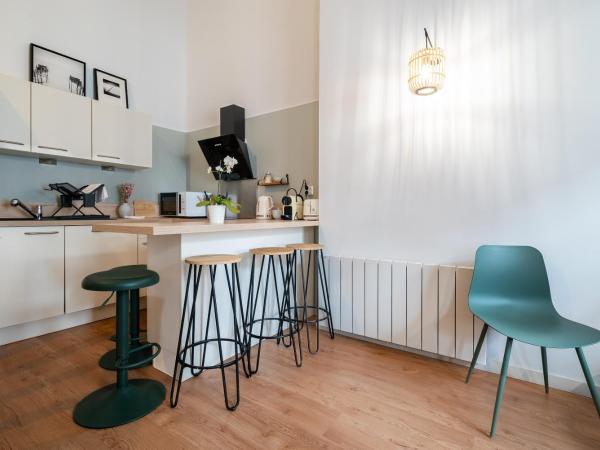 Mon Appart'hôtel - Gare de Limoges - Charmant 1 et 2 Chambres Duplex - Parking en supp : photo 8 de la chambre appartement en duplex