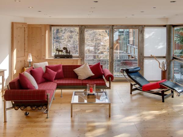 Backstage Hotel Serviced Apartments : photo 9 de la chambre appartement 2 chambres avec vue sur le cervin