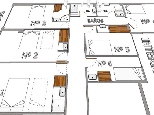 ArArAt Hostel : photo 3 de la chambre chambre double avec salle de bains commune