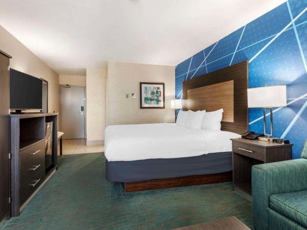 Comfort Inn Dallas North Love Field Airport : photo 3 de la chambre chambre lit king-size avec douche accessible en fauteuil roulant - accessible aux personnes à mobilité réduite - non-fumeurs