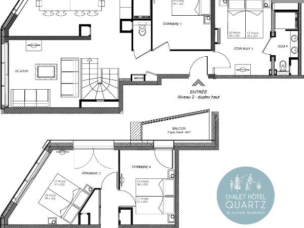 Chalet Hôtel Quartz : photo 8 de la chambre appartement