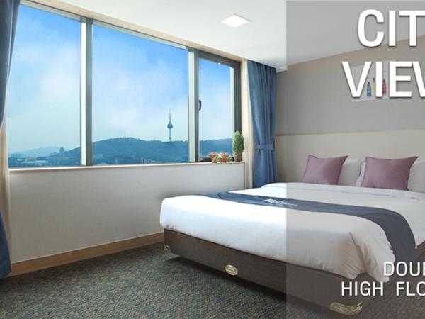 Hotel Skypark Kingstown Dongdaemun : photo 2 de la chambre standard double room with high floor assigned (17f~) & city view 