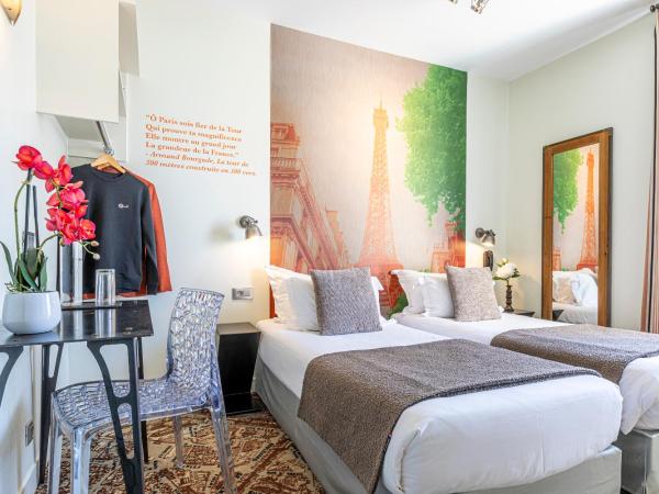 Hotel Alpha Paris Eiffel by Patrick Hayat : photo 10 de la chambre chambre double ou lits jumeaux eiffel