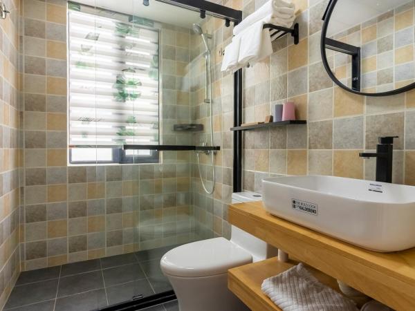 茶墅民宿 : photo 6 de la chambre chambre double avec salle de bains privative