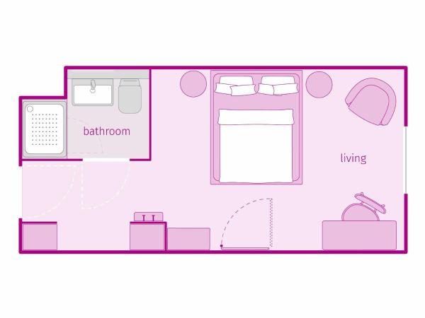 SMARTments connect FRANKFURT CITY-OST : photo 8 de la chambre hébergement classique