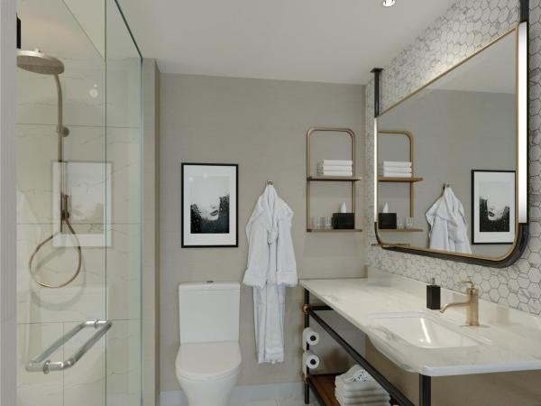 InterContinental San Antonio Riverwalk, an IHG Hotel : photo 3 de la chambre chambre avec 2 lits queen-size et douche accessible en fauteuil roulant - accessible aux personnes à mobilité réduite - non-fumeurs