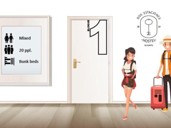 Hostel Dos Estaciones : photo 1 de la chambre lit superposé dans dortoir mixte (20 adultes)