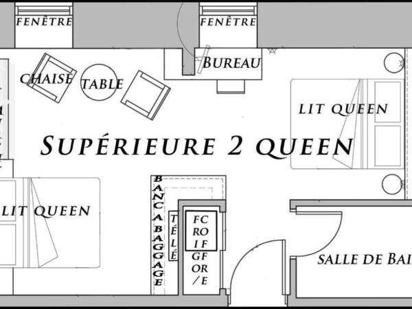 Hotel du Vieux Quebec : photo 4 de la chambre chambre supérieure avec 2 lits queen-size