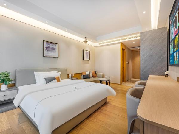 Raffles Executive Apartment - Guangzhou Huijin International Finance Center, Keyun Road Metro Station Branch-Canton Fair Free Shuttle : photo 7 de la chambre chambre lit queen-size deluxe