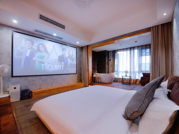 笑脸里青年旅舍天府店 : photo 4 de la chambre chambre lit queen-size deluxe