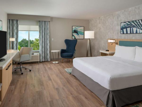 Hilton Garden Inn Orlando Airport : photo 3 de la chambre chambre lit king-size avec douche accessible en fauteuil roulant - adaptée aux personnes à mobilité réduite/malentendantes