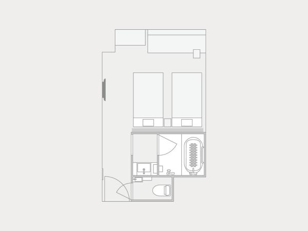 karaksa hotel grande Shin-Osaka Tower : photo 5 de la chambre hébergement lits jumeaux supérieur avec canapé-lit - Étage supérieur