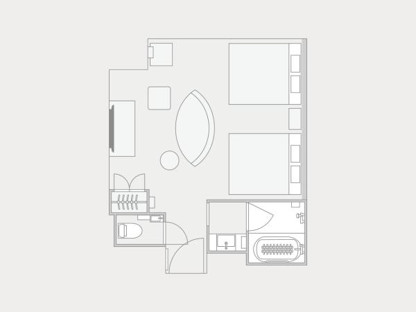 karaksa hotel grande Shin-Osaka Tower : photo 8 de la chambre chambre lits jumeaux premier - Étage supérieur