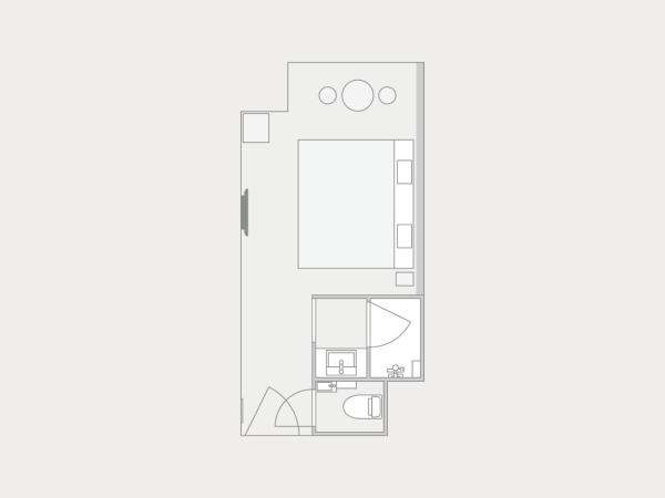 karaksa hotel grande Shin-Osaka Tower : photo 6 de la chambre hébergement lit king-size double