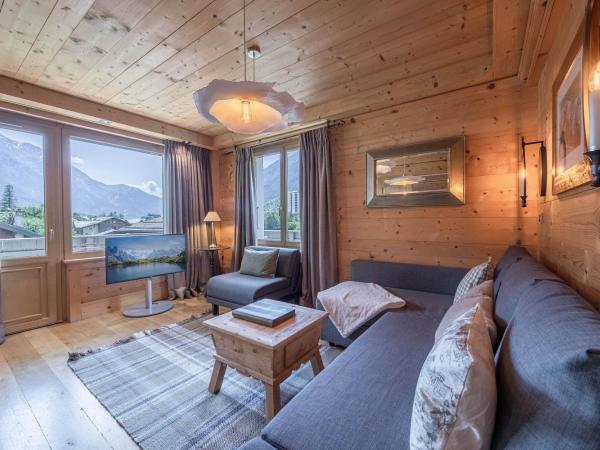 Chalet-Hôtel Hermitage : photo 2 de la chambre suite prestige mont-blanc avec accès au spa