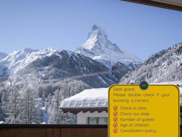 Mountain Paradise : photo 1 de la chambre chambre double - vue sur mont cervin