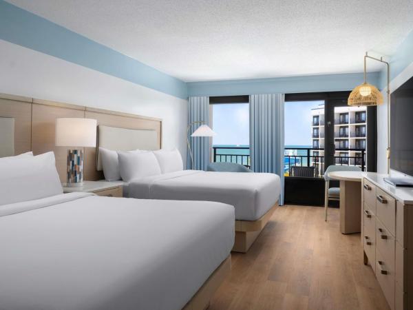 The Ellie Beach Resort Myrtle Beach, Tapestry By Hilton : photo 4 de la chambre queen room with two queen beds, ocean view and roll-in shower - mobility and hearing access