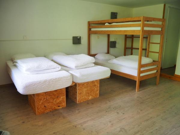 Auberge de Jeunesse HI La Clusaz : photo 3 de la chambre lit simple dans dortoir pour hommes avec salle de bains commune