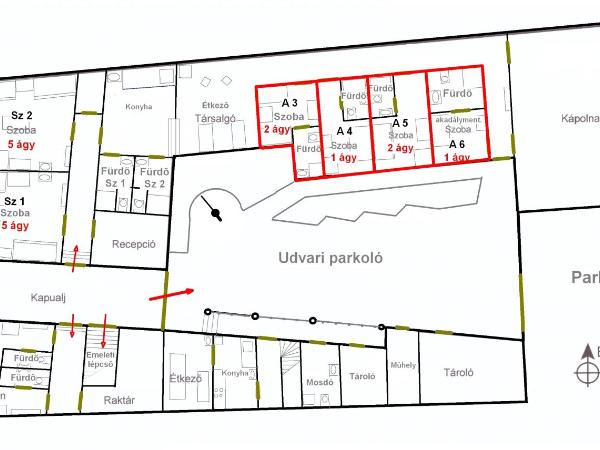 Ciszterci Szállás Pécs : photo 9 de la chambre chambre simple - accessible aux personnes à mobilité réduite
