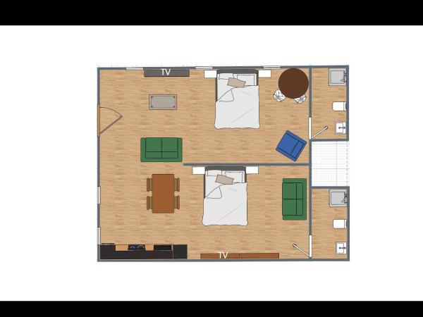 Soho Boho Apartments - with sunny rooftop terrace and fiber optic internet : photo 2 de la chambre appartement loft 2 chambres