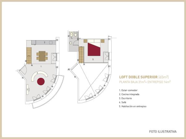 HTL 9 de Julio BsAs : photo 4 de la chambre loft double supérieur