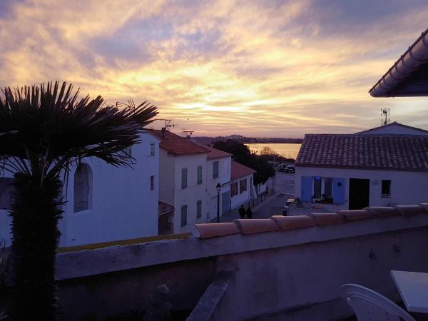 Hotel Les Palmiers En Camargue : photo 8 de la chambre chambre double confort avec terrasse ou balcon – vue partielle sur mer