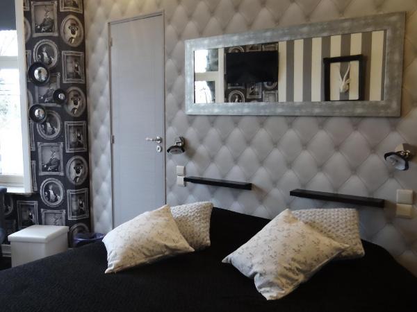 B&B Le Bonimenteur : photo 3 de la chambre noir et blanc - chambre double ou lits jumeaux avec salle de bains privative