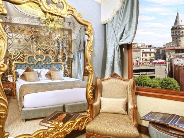 Daru Sultan Hotels Galata : photo 10 de la chambre chambre deluxe - vue sur la tour de galata