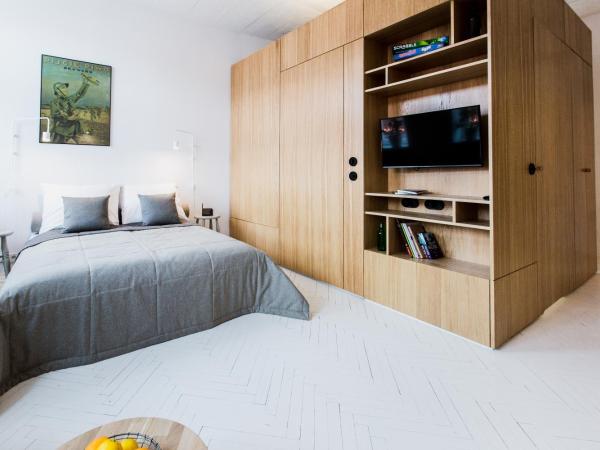 Apartamenty Browar Perła - Perła Brewery Apartments : photo 4 de la chambre studio avec vue sur la ville