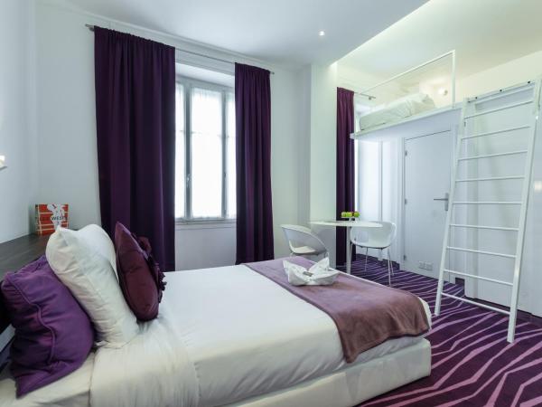 Nice Appart : photo 8 de la chambre studio en duplex (4 adultes) - vue sur jardin