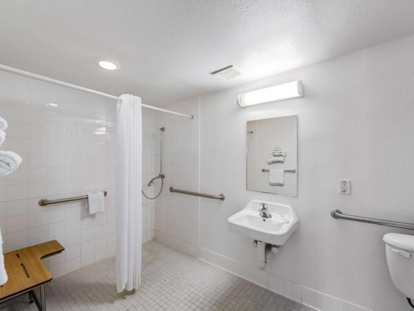 Motel 6-Dallas, TX - South : photo 2 de la chambre chambre lit queen-size pour personnes à mobilité réduite avec douche accessible en fauteuil roulant