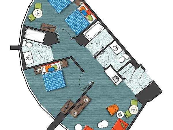 Universal's Cabana Bay Beach Resort : photo 7 de la chambre suite 2 chambres - vue sur parc aquatique (entrée anticipée au parc incluse)