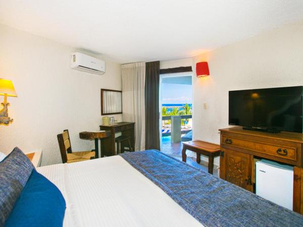 Casa del Mar Cozumel Hotel & Dive Resort : photo 1 de la chambre chambre avec balcon et petit réfrigérateur - vue sur océan