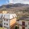 Mountain lodging with fireplace and mountain view-16