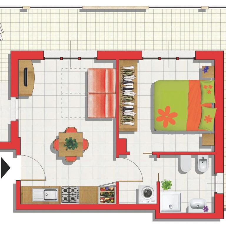Residence Maryel - Appartamento con 1 Camera da Letto (4 Adulti) - 4
