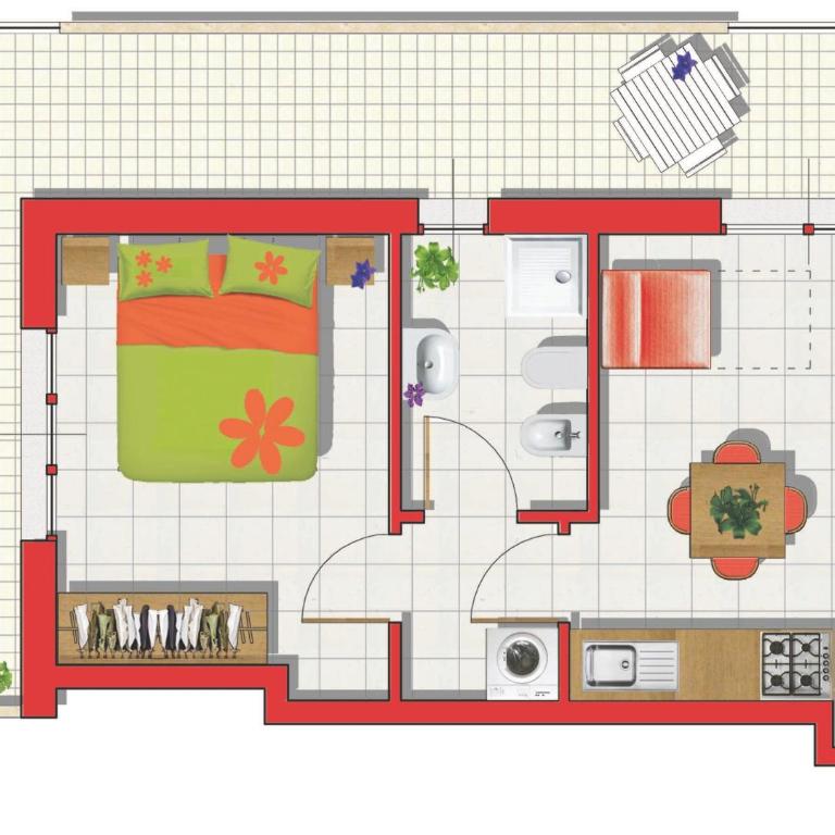 Residence Maryel - Appartamento con 1 Camera da Letto (2 Adulti) - 5