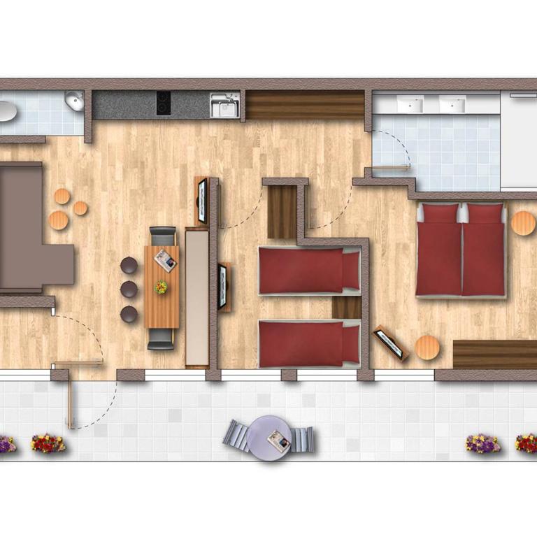 Boutique Appartments Gerlosperle - Apartment mit 2 Schlafzimmern und Terrasse - 6