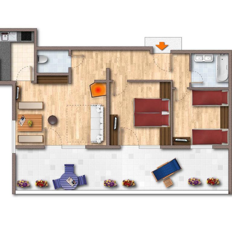 Boutique Appartments Gerlosperle - Apartment mit 2 Schlafzimmern - 4