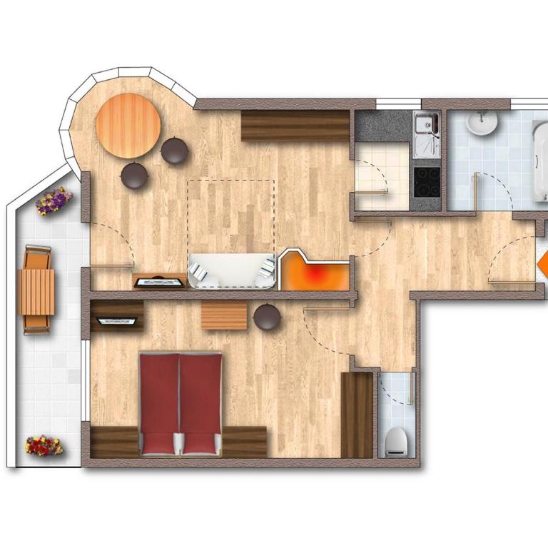 Boutique Appartments Gerlosperle - Standard Apartment mit 1 Schlafzimmer - 2