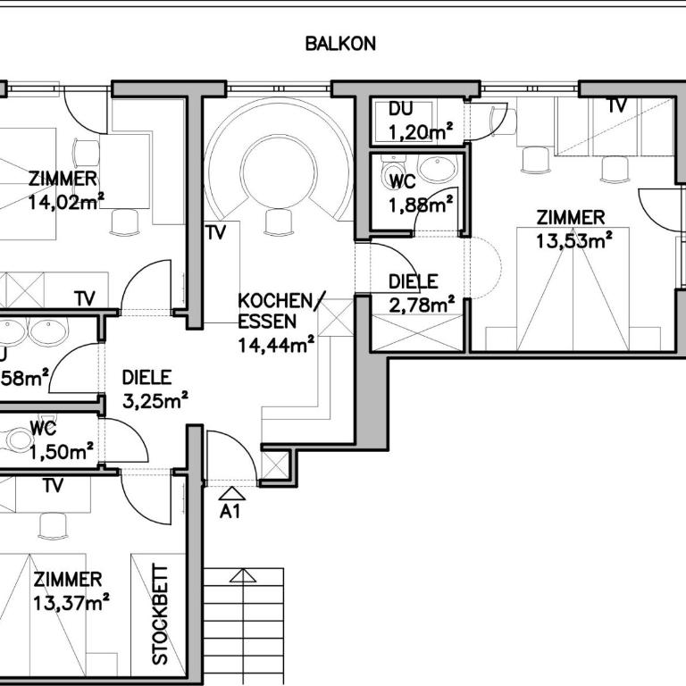 Apartment-Pension Schmiedererhof - Apartment mit 3 Schlafzimmern - 12