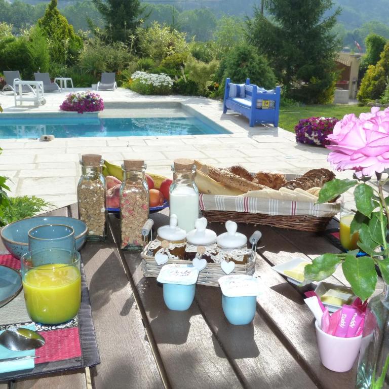 Les Bambous B&B - Doppelzimmer mit Poolblick - 11
