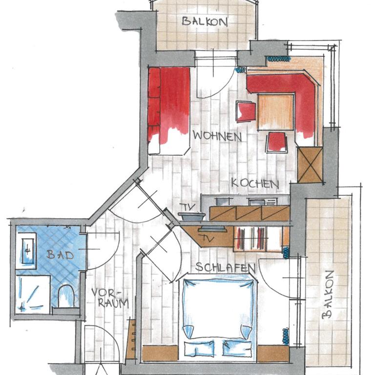Appartements Alpenkristall - One-Bedroom Apartment - 1